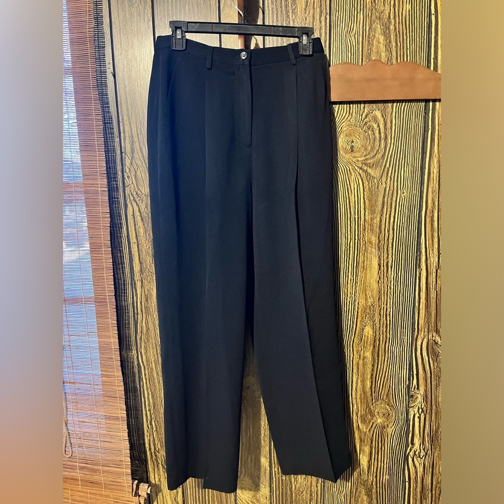 Elegant Black Straight Leg Women's Pants